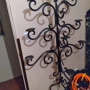 Iron piller candle holder